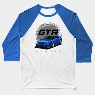 Skyline GTR R33 (Blue) Baseball T-Shirt